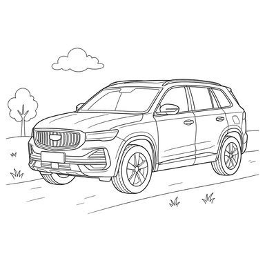 Dibujo para colorear Geely Monjaro