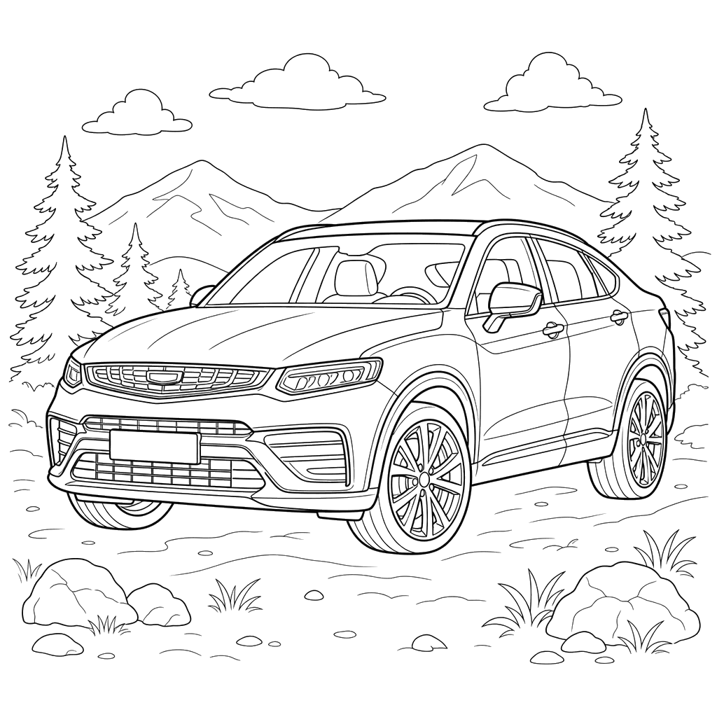 Dibujo para colorear de Geely Tugella