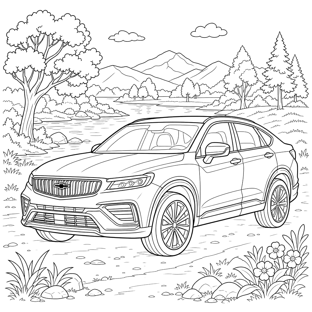 Desenho para Colorir Geely XingYue