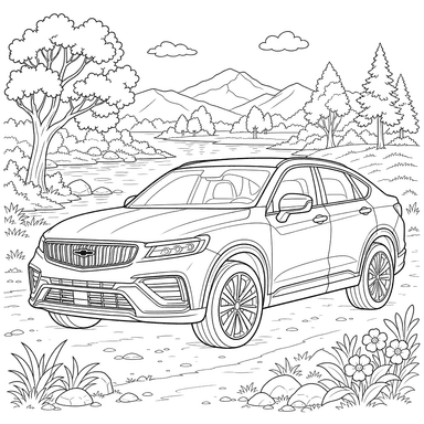 Desenho para Colorir Geely XingYue