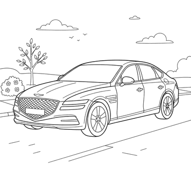 Раскраска автомобиля Genesis G80