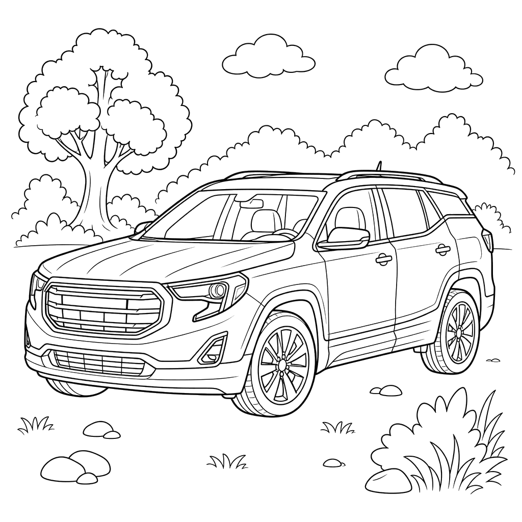 Раскраска Внедорожник GMC Terrain