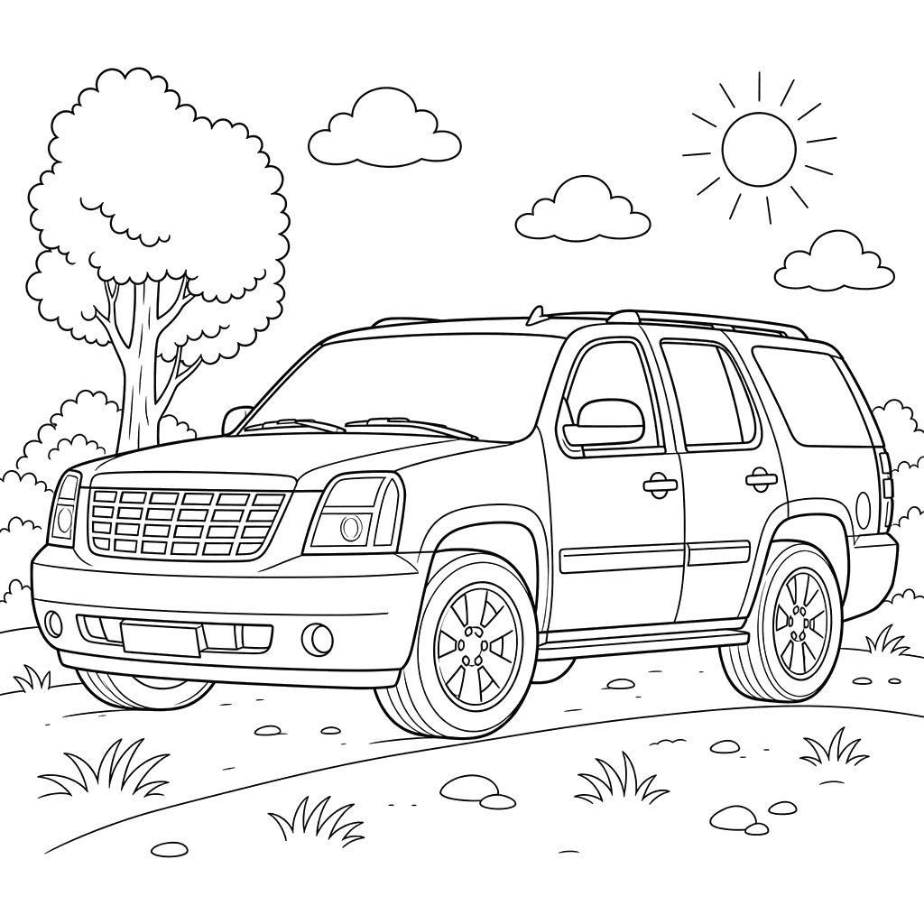 Раскраска GMC Yukon