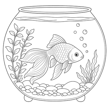 Poisson rouge dans l'aquarium
