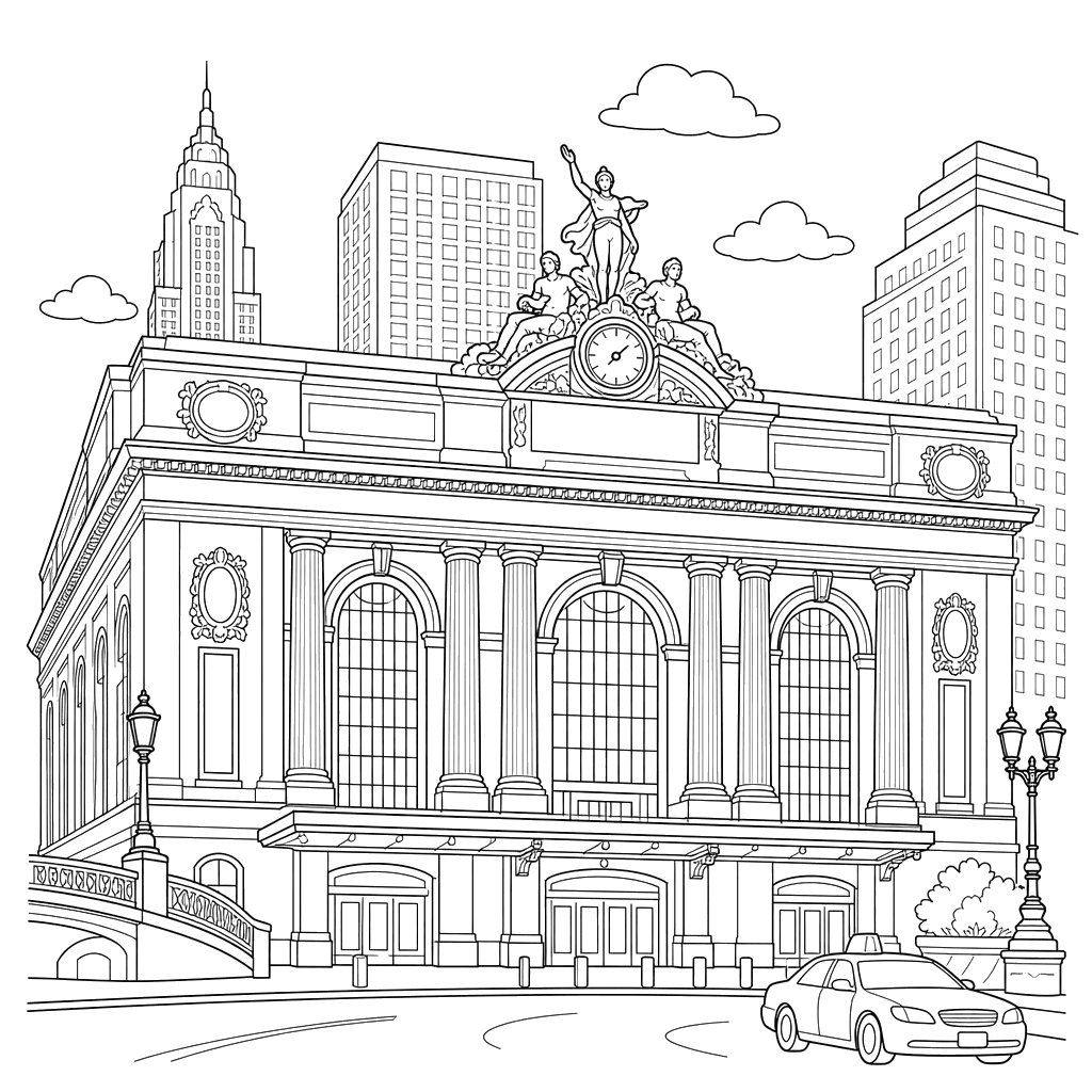 Coloriage Grand Central Terminal