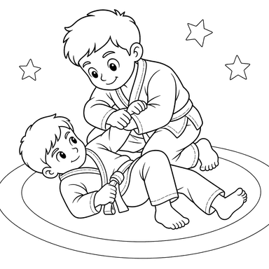 Grappling Coloring Page