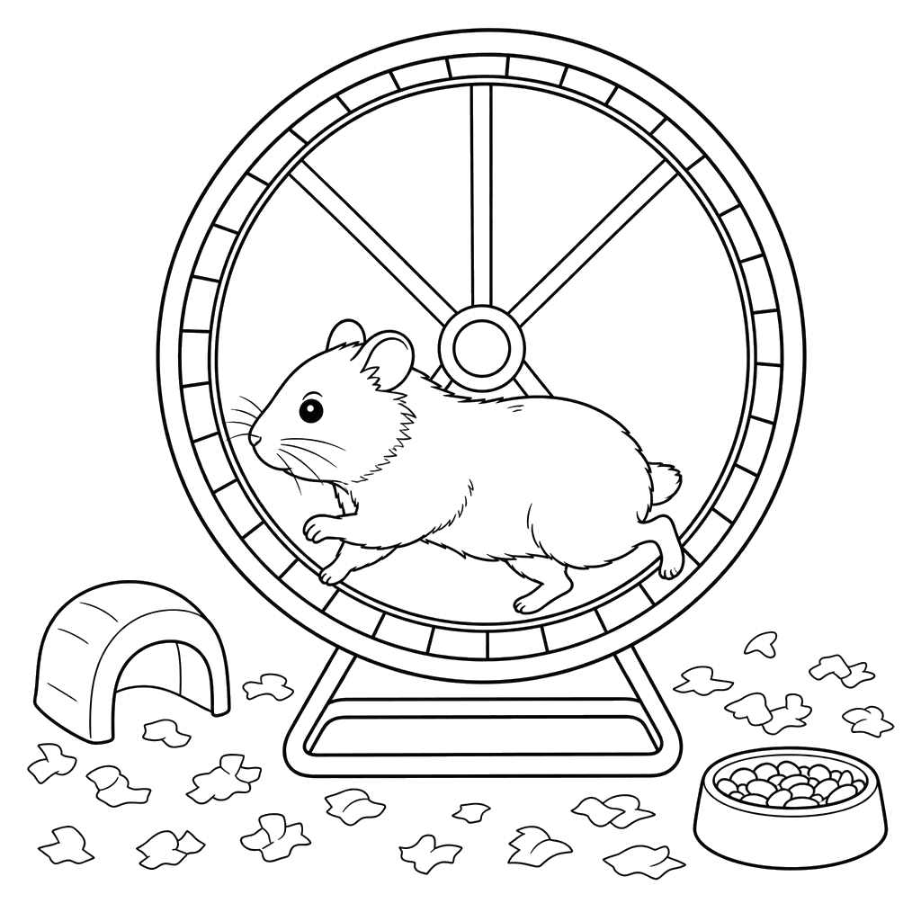 Hamster on a Running Wheel