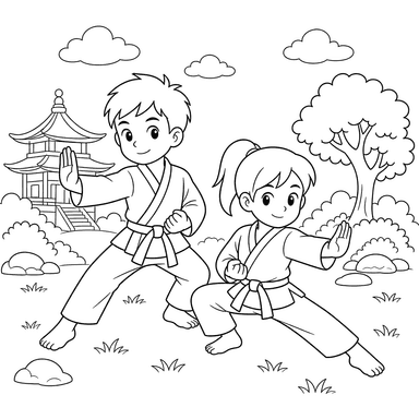 Ausmalbild Hapkido
