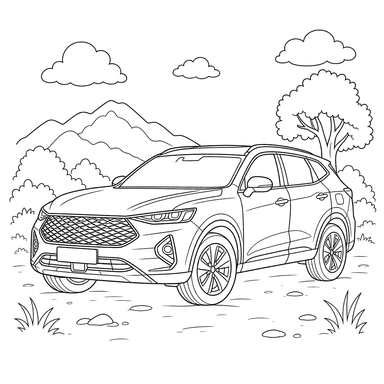 Раскраска Кроссовер Haval F7