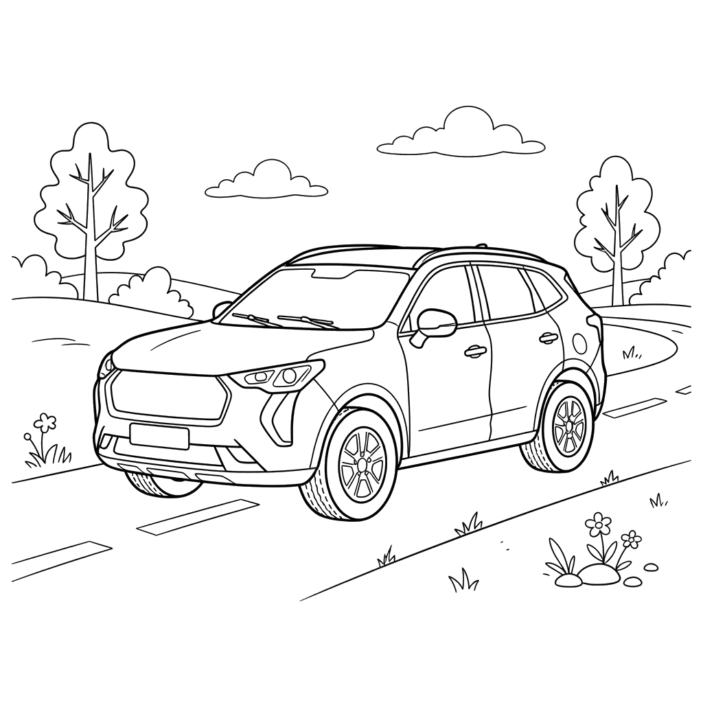 Dibujo para colorear Coche Haval Jolion