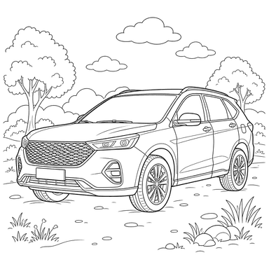 Раскраска кроссовер Haval M6