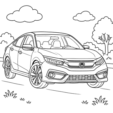 Honda Civic der 10. Generation Ausmalbild