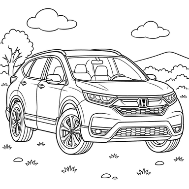 Desenho para colorir Honda CR-V da 5ª geração