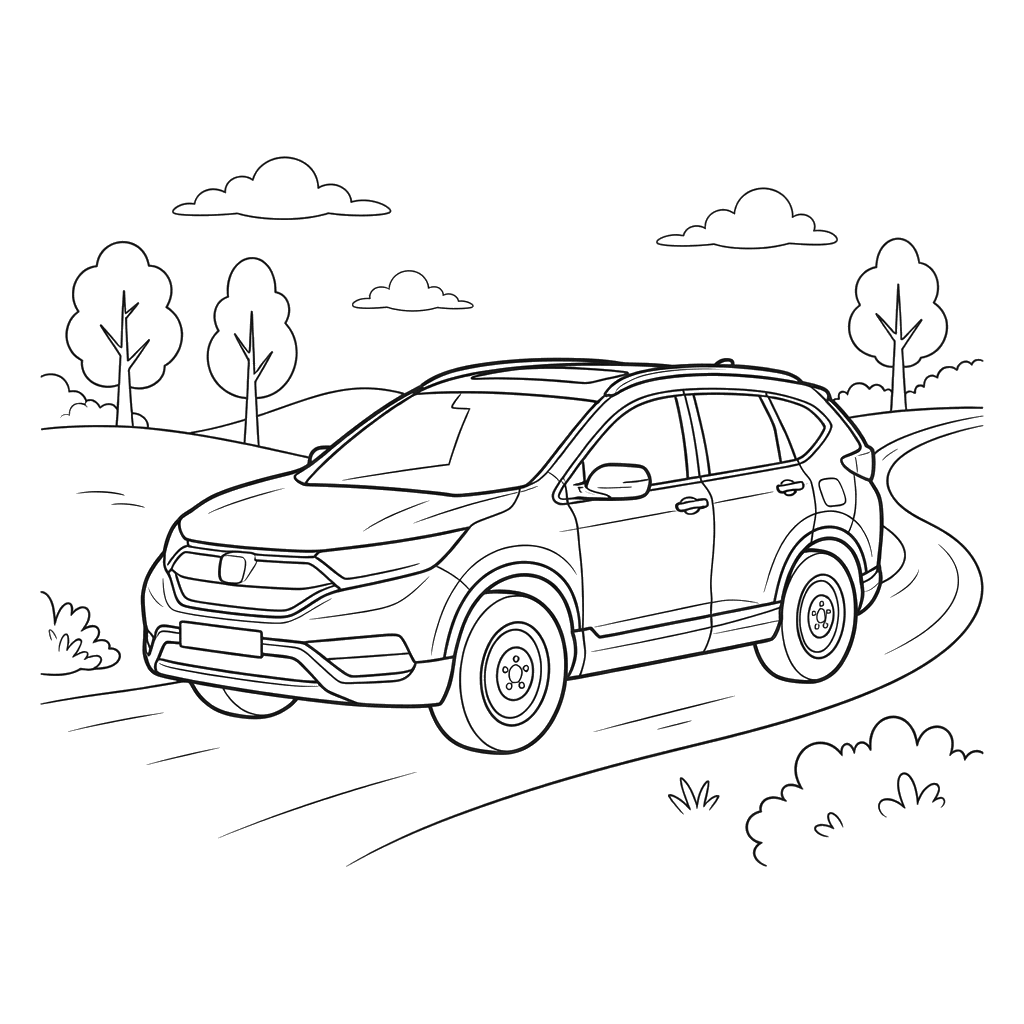 Dibujo para Colorear Honda CR-V