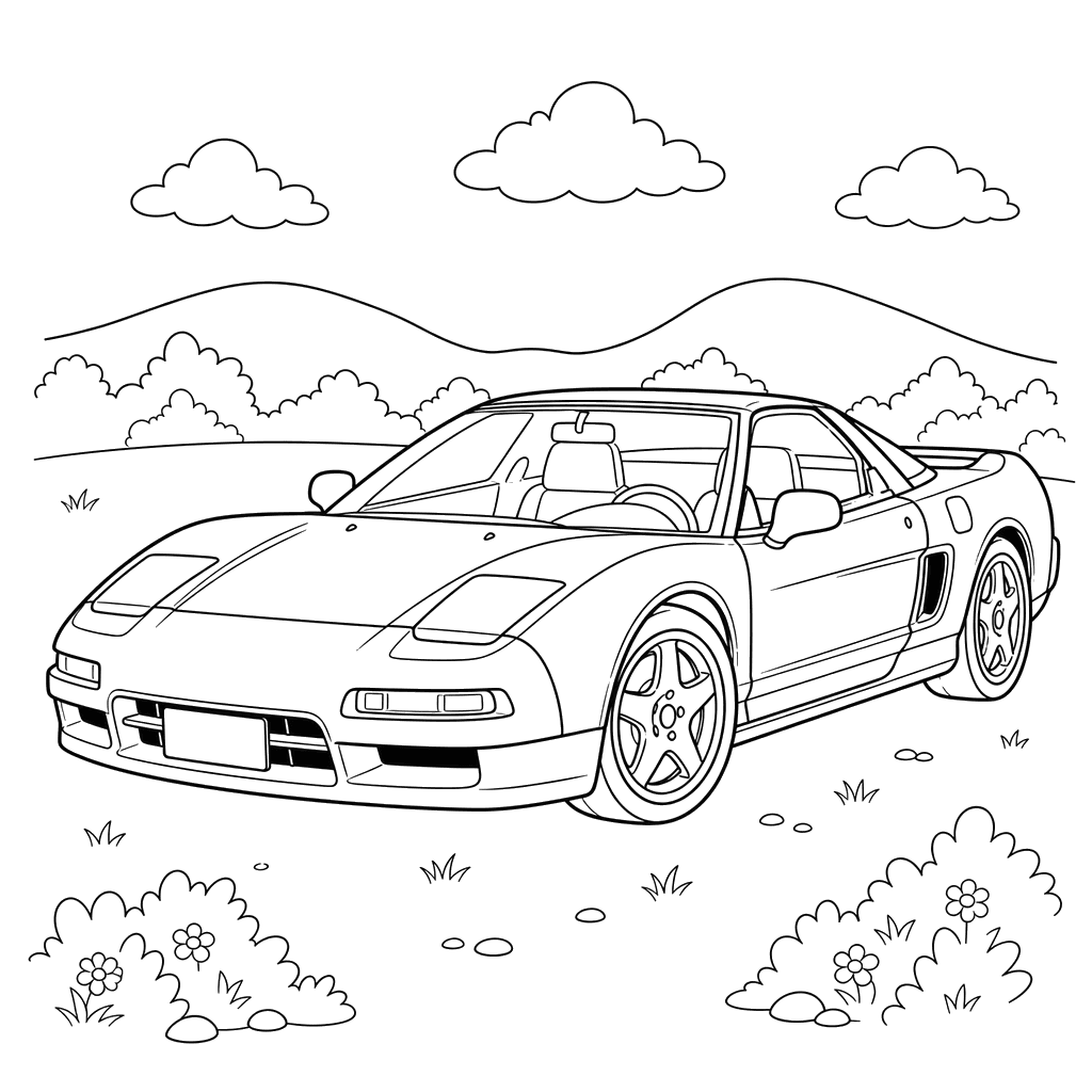 Honda NSX Coloring Page
