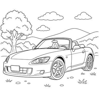 Dibujo para colorear de Honda S2000