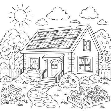 Maison avec Panneaux Solaires