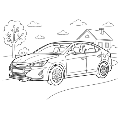 Раскраска Hyundai Elantra