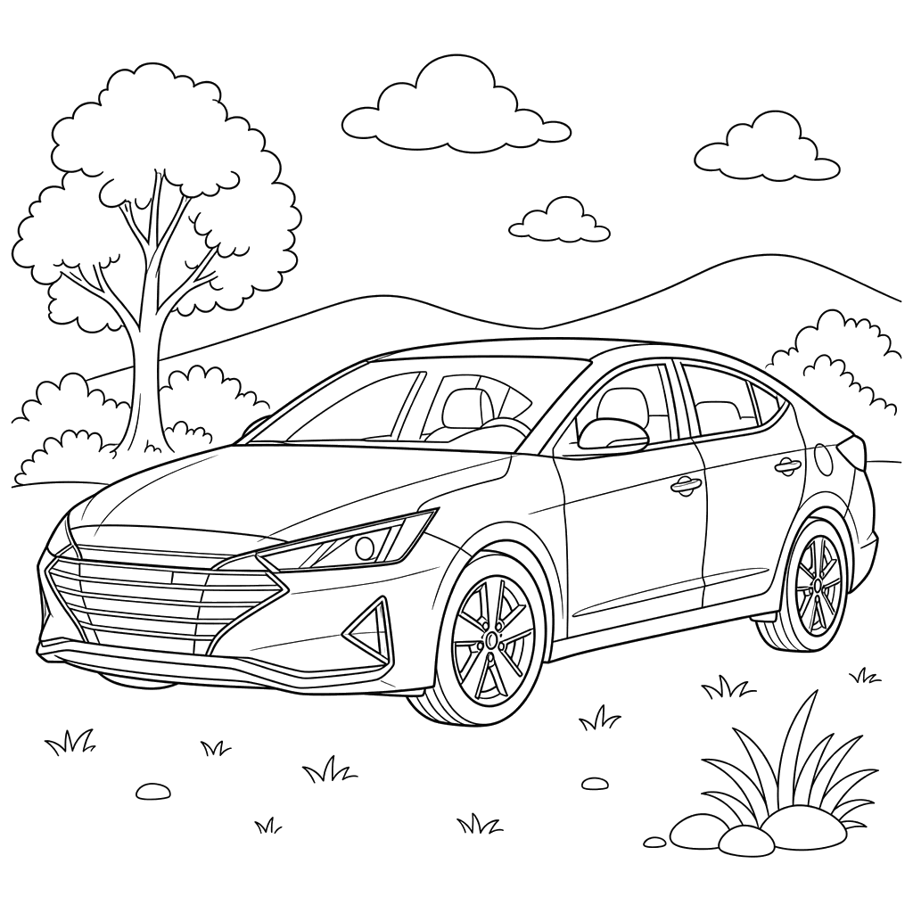 Dibujo para colorear de Hyundai Elantra