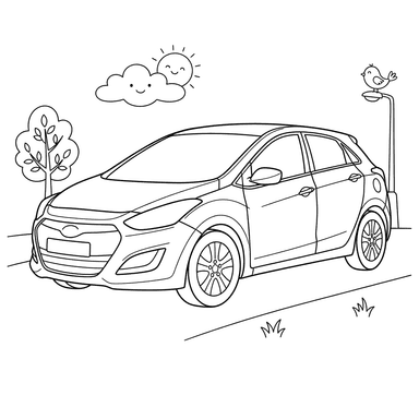 Раскраска автомобиля Hyundai i30