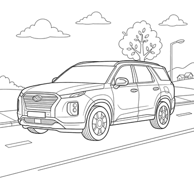 ColorBoom: Раскраска внедорожника Hyundai Palisade