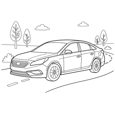Раскраска Hyundai Sonata