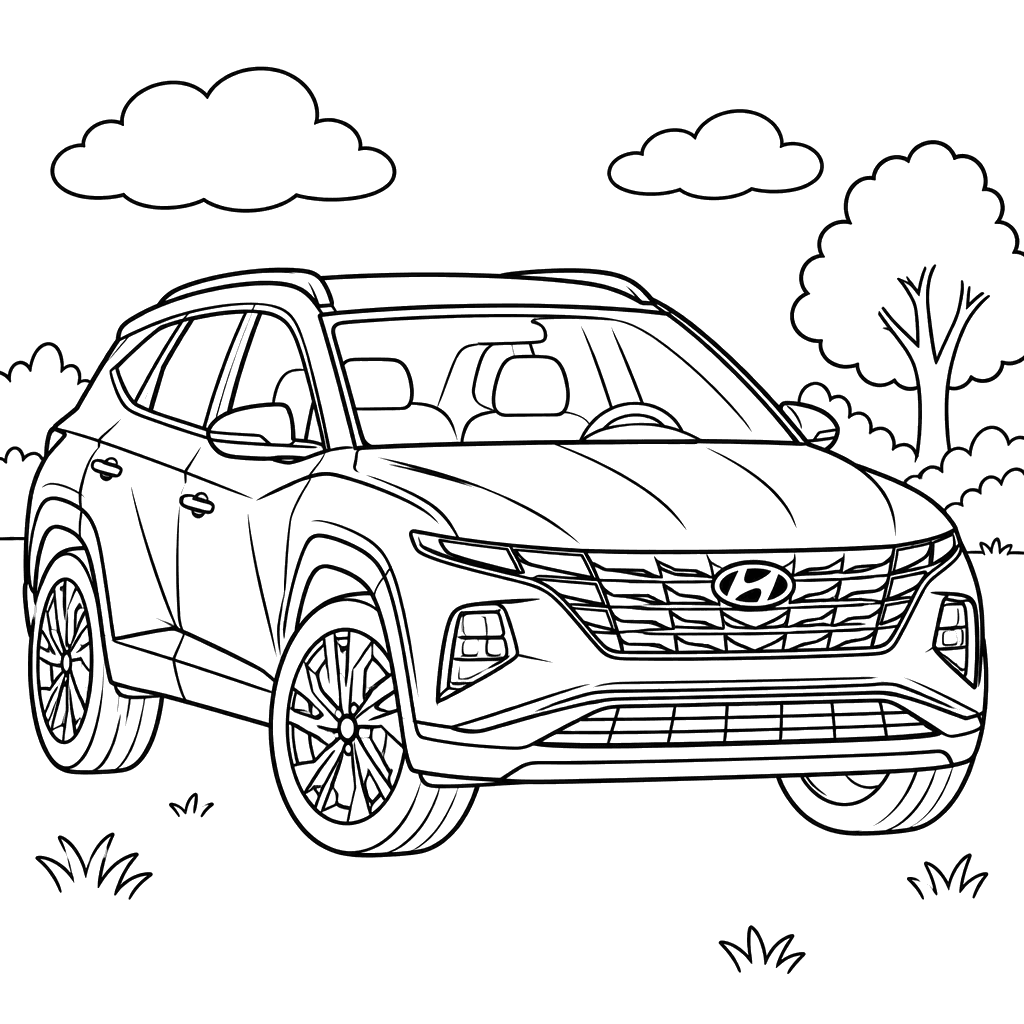 Desenho para colorir Hyundai Tucson 4ª geração