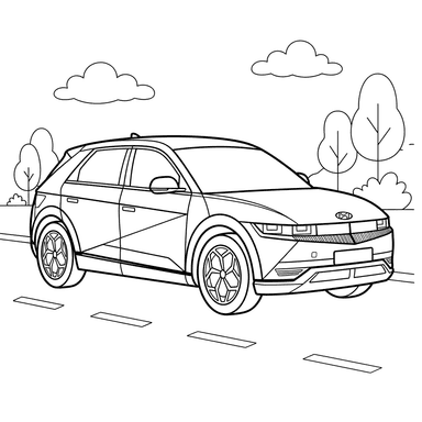 Раскраска автомобиль Ioniq 5