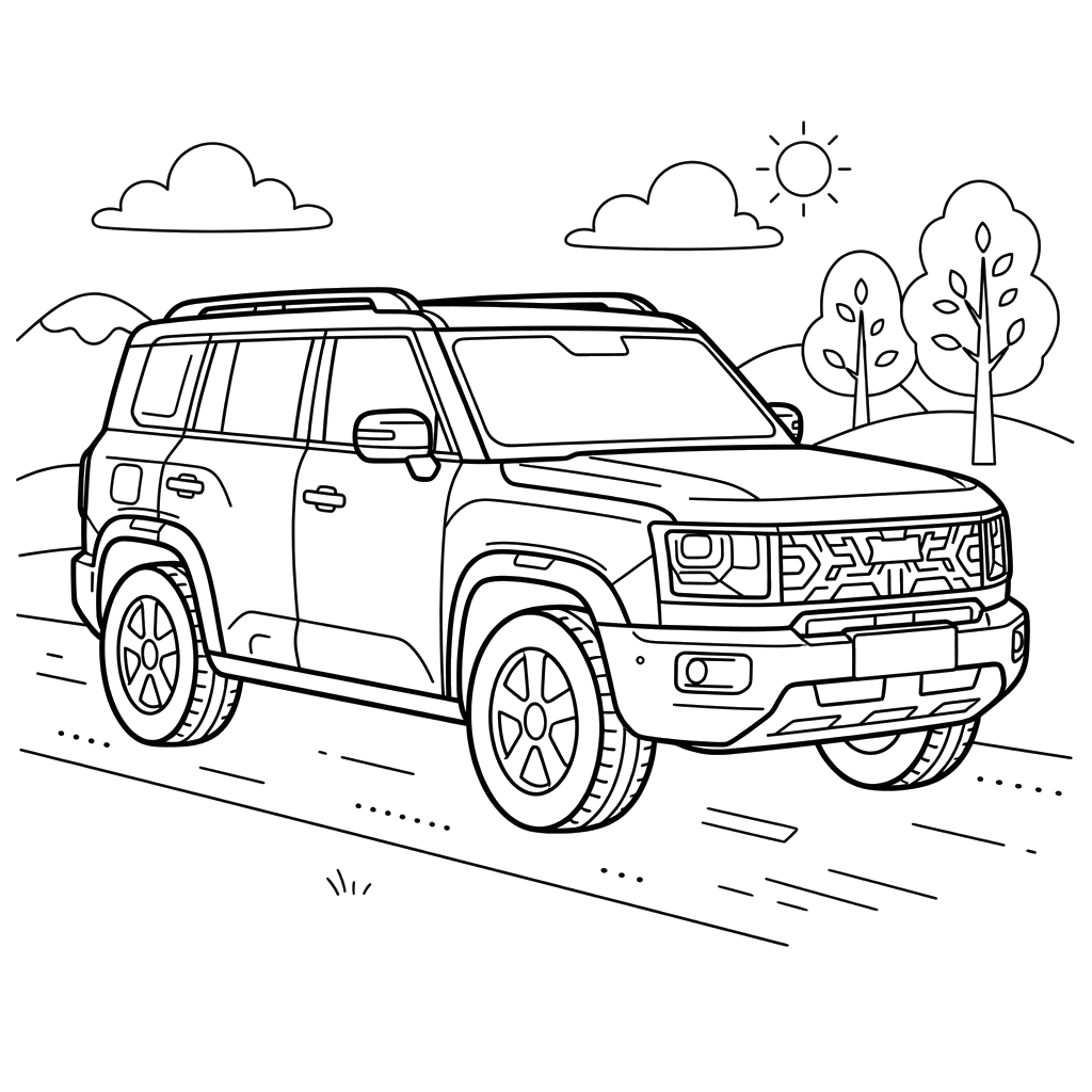Dibujo para colorear Jaecoo J7 SUV