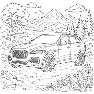 Jaguar F-Pace SUV Ausmalbild