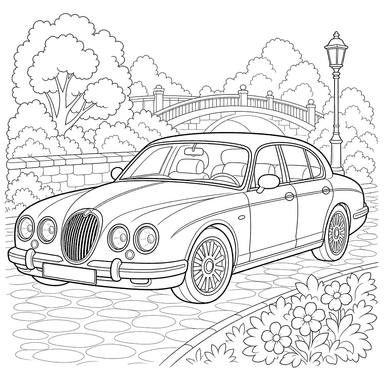 Jaguar S-Type Luxuslimousine Ausmalbild