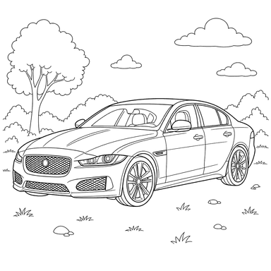 Jaguar XE Auto Ausmalbild