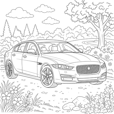 Jaguar XE Sportlimousine Ausmalbild