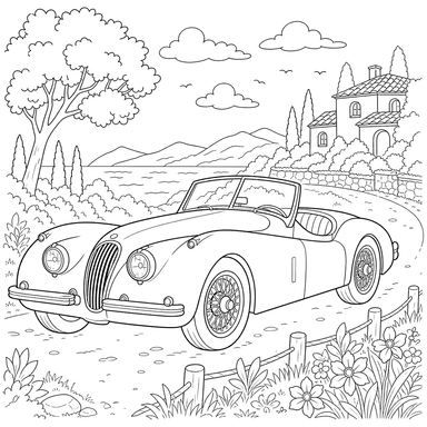 Klassischer Jaguar XK120 Sportwagen