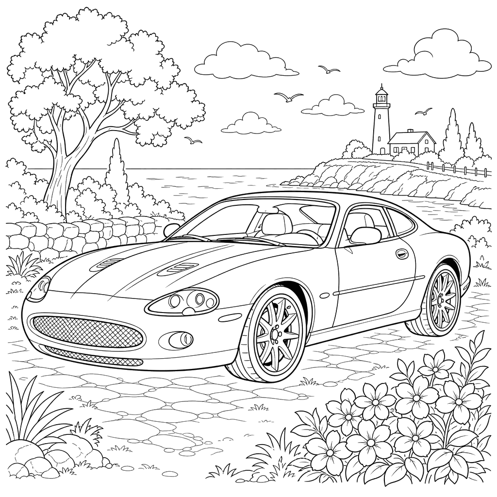 Carro esportivo Jaguar XKR