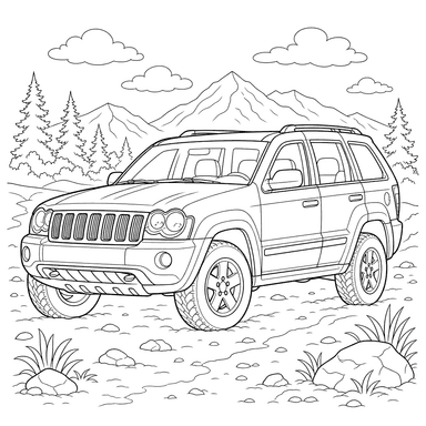 Coloriage Jeep Grand Cherokee