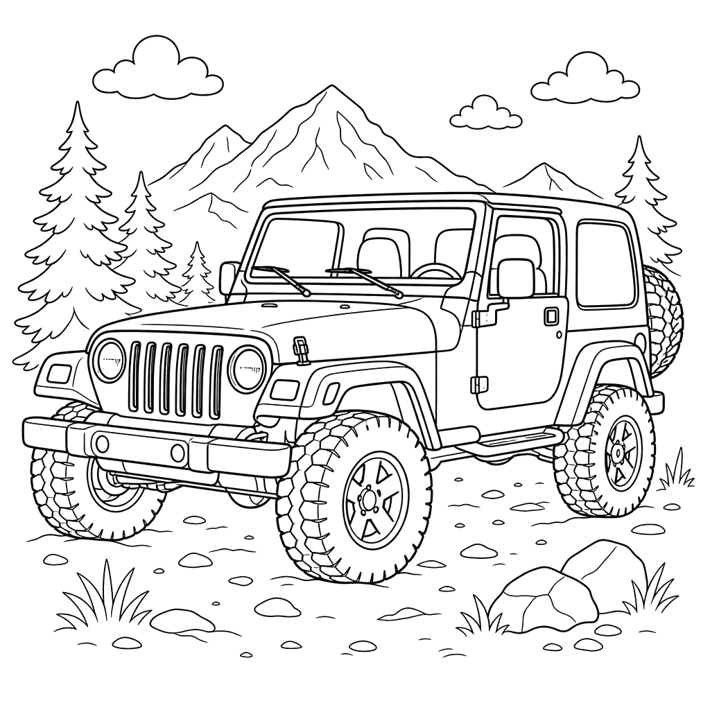 Jeep Wrangler Ausmalbild
