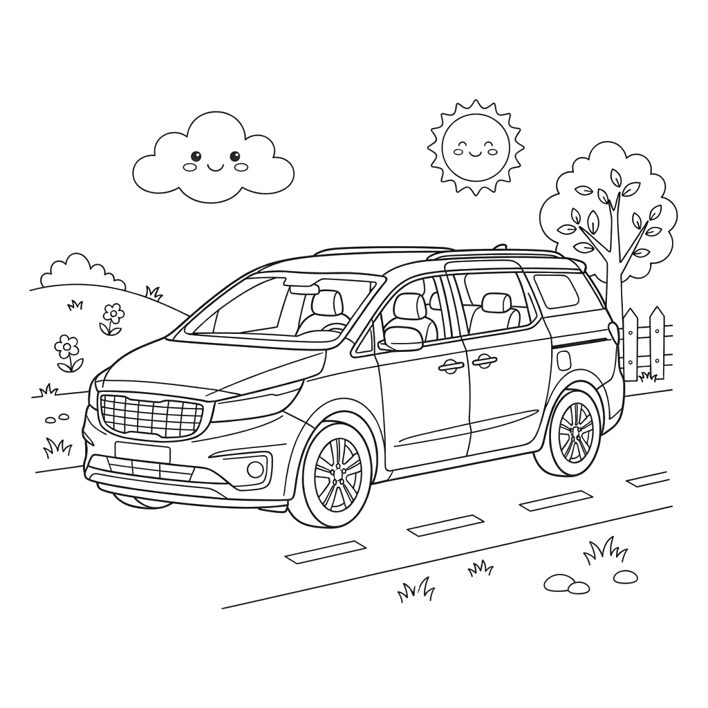Dibujo para colorear Kia Carnival