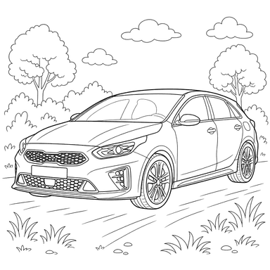 Dibujo para colorear de Kia Ceed GT