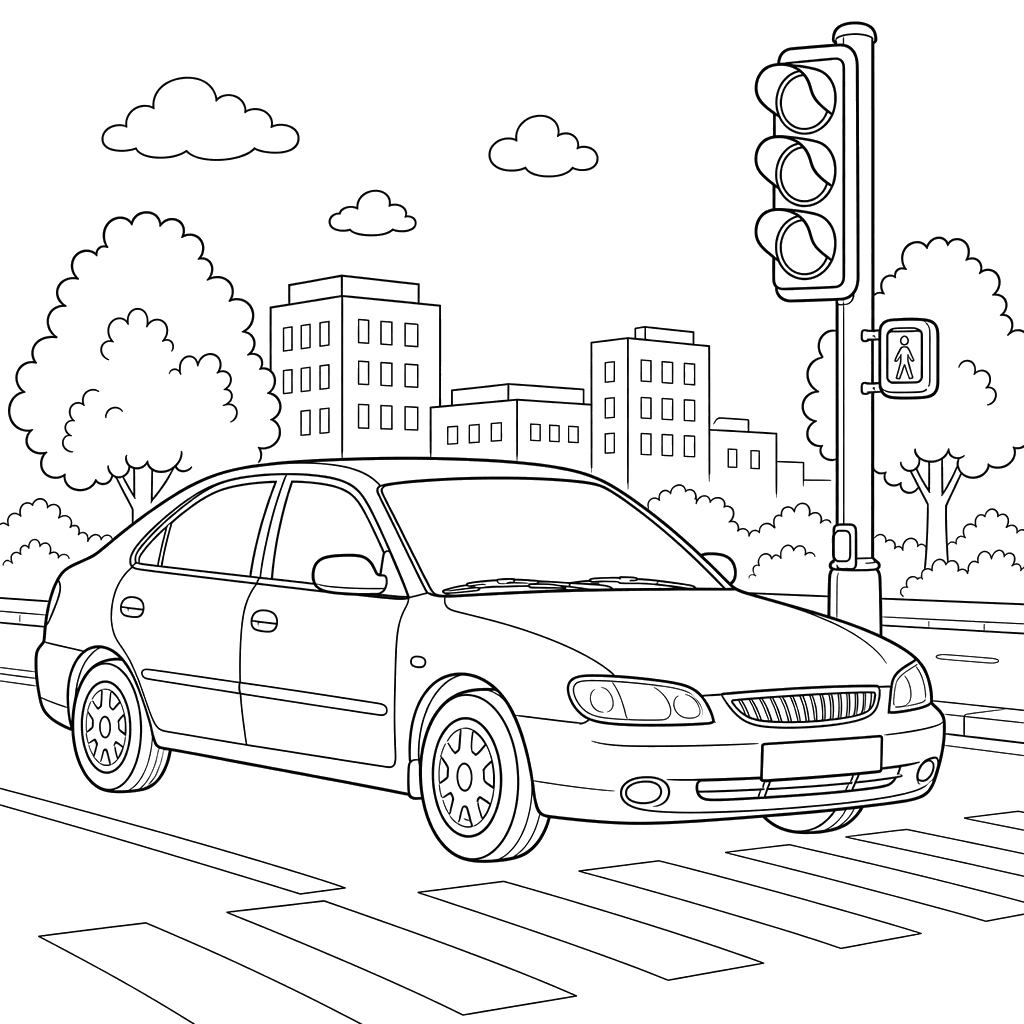Kia Shuma Berlina en el Semáforo