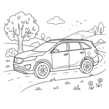 Kia Sorento Auto Ausmalbild
