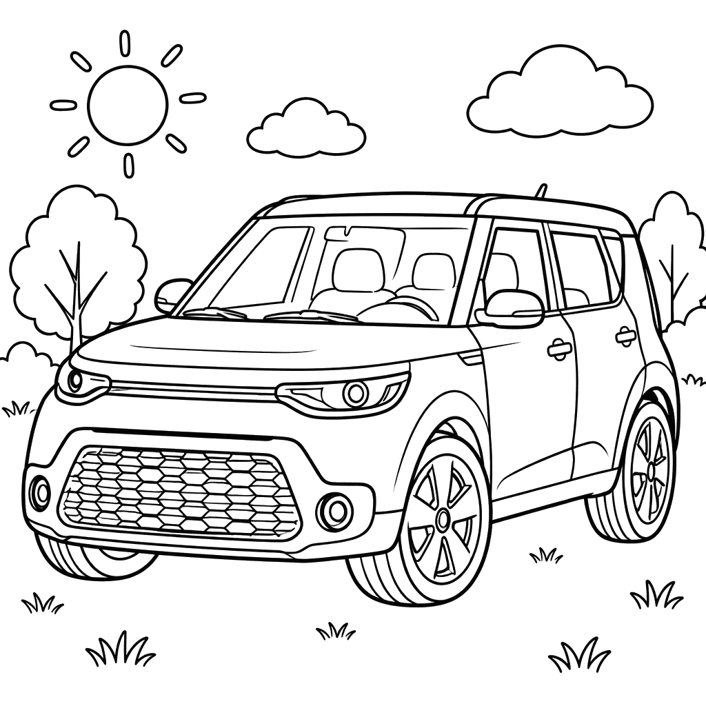 Desenho para colorir Kia Soul 3