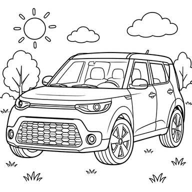 Kia Soul 3 Ausmalbild