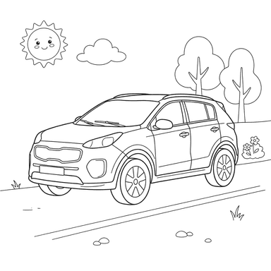 Coloriage Kia Sportage pour enfants