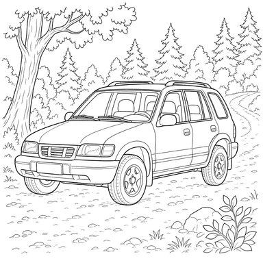 Kia Sportage on a Forest Road
