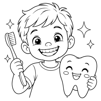 Coloriage Sourire d'Enfant