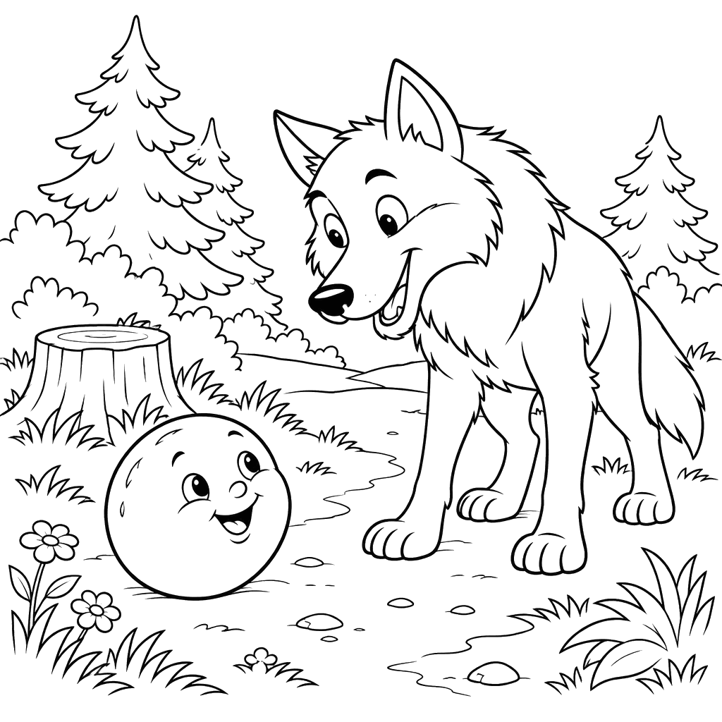 Kolobok e o lobo