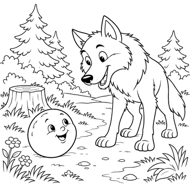 Kolobok und der Wolf