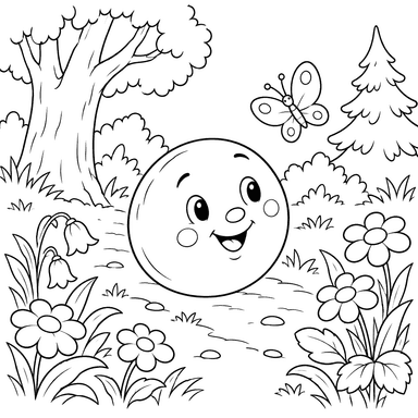 Kolobok among Forest Flowers