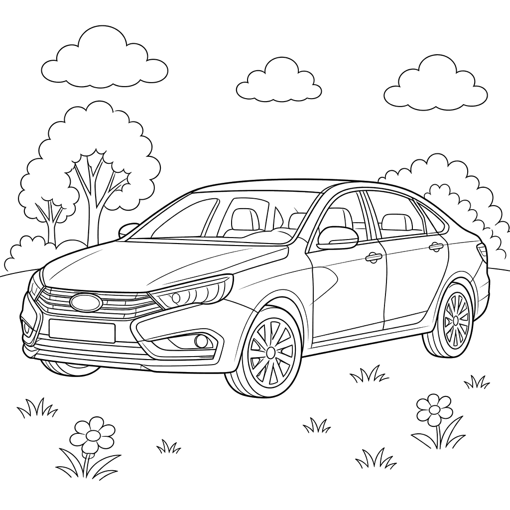 Desenho de LADA Aura para colorir